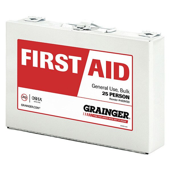 First Aid Kit, Metal, 25 Person