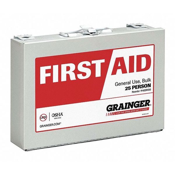 First Aid Kit, Metal, 25 Person