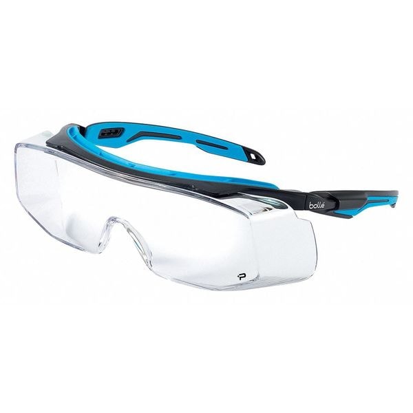 Safety Glasses, OTG Clear Polycarbonate Lens, Anti-Fog, Scratch-Resistant
