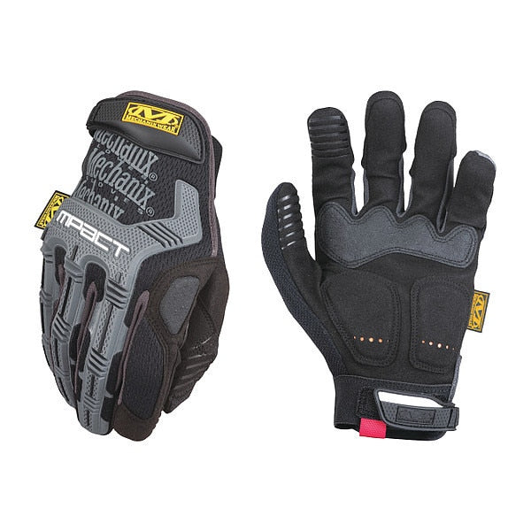 Mechanics Impact Gloves, 2XL, Black, Synthetic Leather, Trekdry(R)