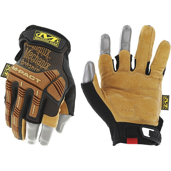 Mechanics Gloves, S, Brown, Padded, Form-Fitting Trek Dry(R)