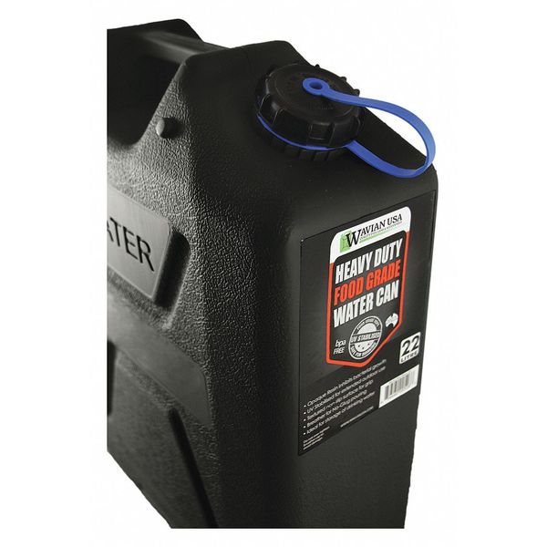Water Container, 5 gal., Black, 18-1/4