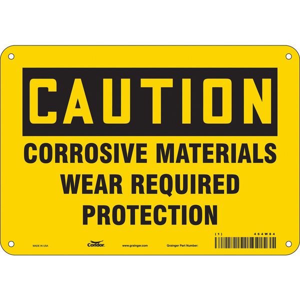 Safety Sign, 7 in Height, 10 in Width, Aluminum, Vertical Rectangle, English, 464W84