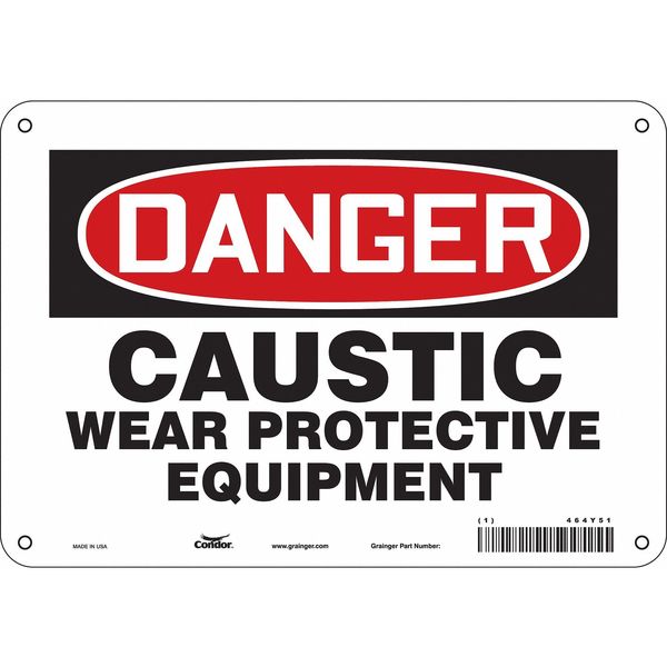 Safety Sign, 7 in Height, 10 in Width, Aluminum, Vertical Rectangle, English, 464Y51