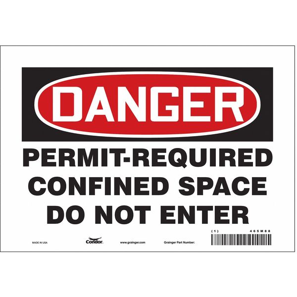 Safety Sign, 7 in Height, 10 in Width, Vinyl, Vertical Rectangle, English, 465M88