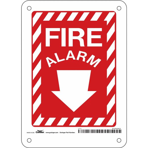 Safety Sign, 7 in Height, 5 in Width, Aluminum, Vertical Rectangle, English