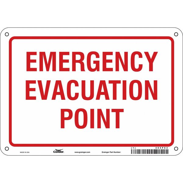 Safety Sign, 7 in Height, 10 in Width, Aluminum, Vertical Rectangle, English, 465P84