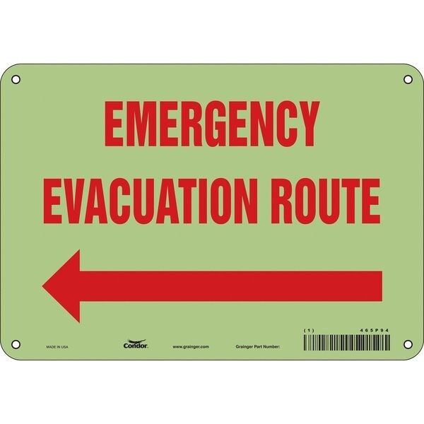 Safety Sign, 7 in Height, 10 in Width, Polyethylene, Vertical Rectangle, English, 465P94