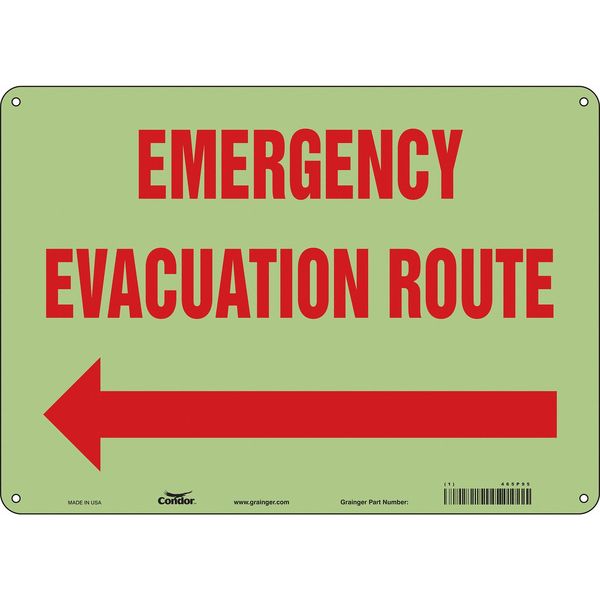 Safety Sign, 10 in Height, 14 in Width, Polyethylene, Horizontal Rectangle, English, 465P95