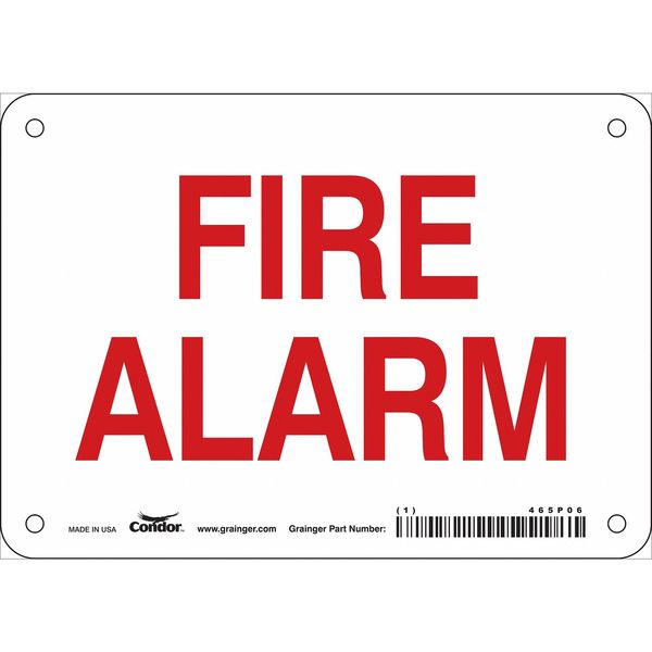 Safety Sign, 5 in Height, 7 in Width, Aluminum, Horizontal Rectangle, English