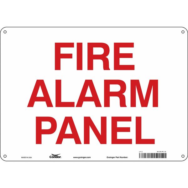 Safety Sign, 10 in Height, 14 in Width, Aluminum, Horizontal Rectangle, English, 465P33