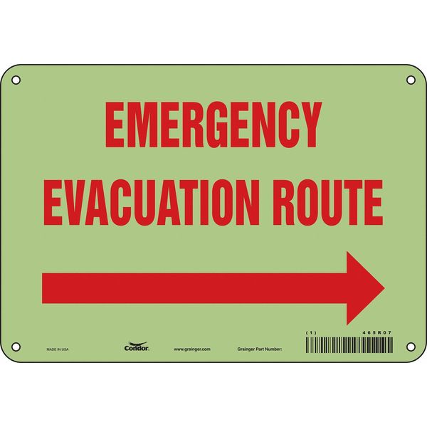 Safety Sign, 7 in Height, 10 in Width, Polyethylene, Vertical Rectangle, English, 465R07