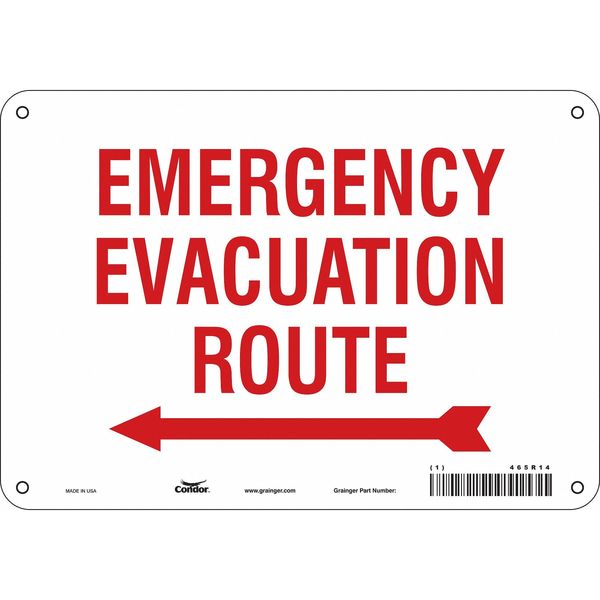 Safety Sign, 7 in Height, 10 in Width, Aluminum, Vertical Rectangle, English, 465R14
