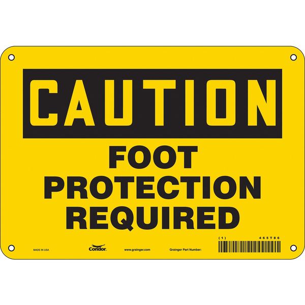 Safety Sign, 7 in Height, 10 in Width, Aluminum, Vertical Rectangle, English, 465T86