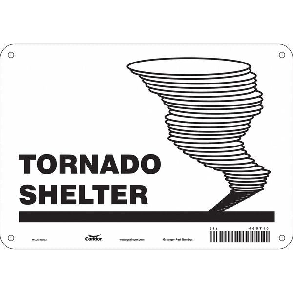 Safety Sign, 7 in Height, 10 in Width, Aluminum, Vertical Rectangle, English, 465T10