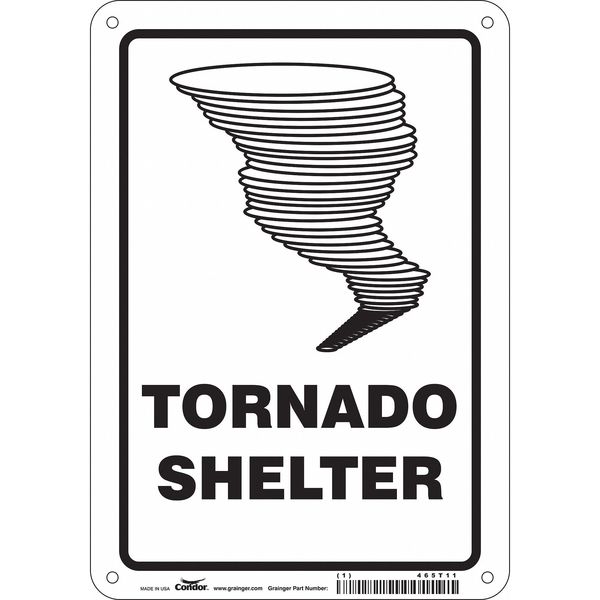 Safety Sign, 10 in Height, 7 in Width, Aluminum, Horizontal Rectangle, English, 465T11