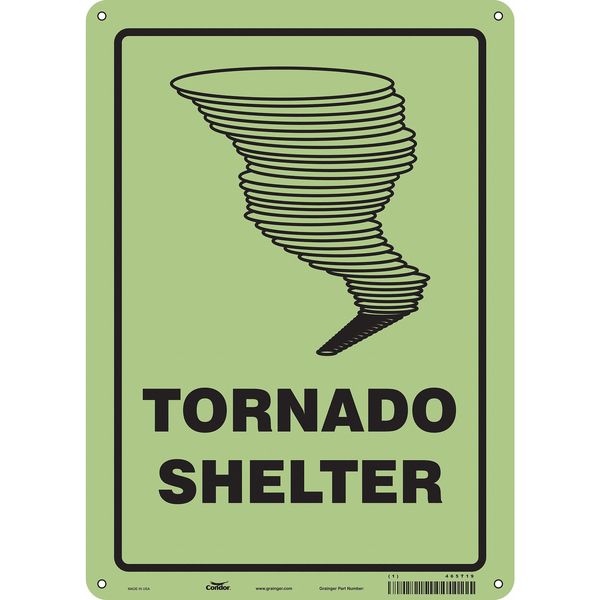 Safety Sign, 14 in Height, 10 in Width, Polyethylene, Vertical Rectangle, English, 465T19