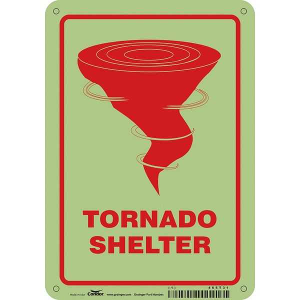 Safety Sign, 10 in Height, 7 in Width, Polyethylene, Horizontal Rectangle, English, 465T31
