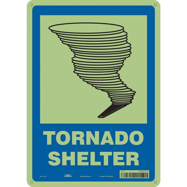 Safety Sign, 14 in Height, 10 in Width, Aluminum, Vertical Rectangle, English, 465T37
