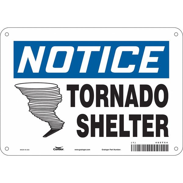 Safety Sign, 7 in Height, 10 in Width, Polyethylene, Vertical Rectangle, English, 465T54