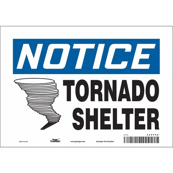 Safety Sign, 7 in Height, 10 in Width, Vinyl, Vertical Rectangle, English, 465T56