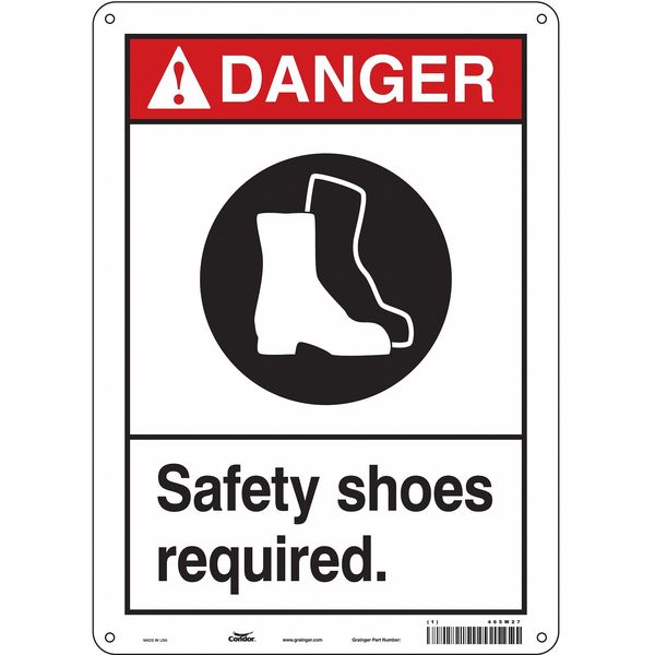 Safety Sign, 14 in Height, 10 in Width, Aluminum, Vertical Rectangle, English, 465W27