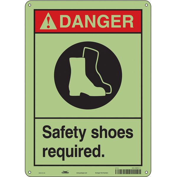 Safety Sign, 14 in Height, 10 in Width, Polyethylene, Vertical Rectangle, English, 465W31