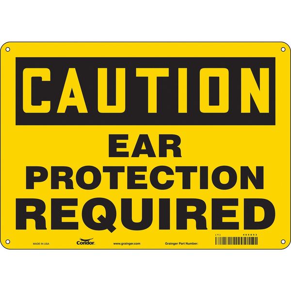 Safety Sign, 10 in Height, 14 in Width, Aluminum, Horizontal Rectangle, English, 465X51