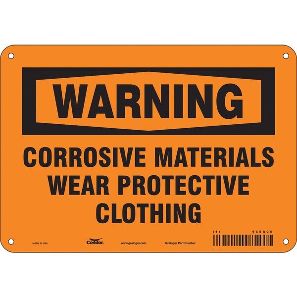 Safety Sign, 7 in Height, 10 in Width, Aluminum, Vertical Rectangle, English, 465A05