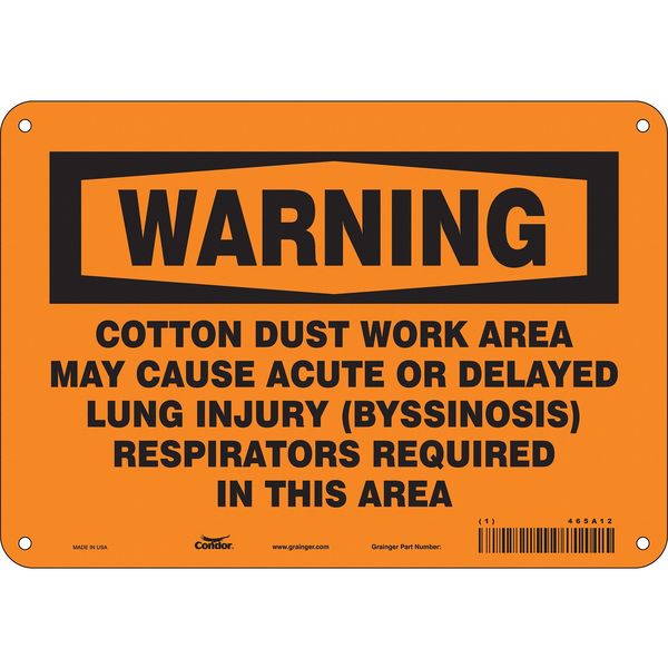 Safety Sign, 7 in Height, 10 in Width, Aluminum, Vertical Rectangle, English, 465A12