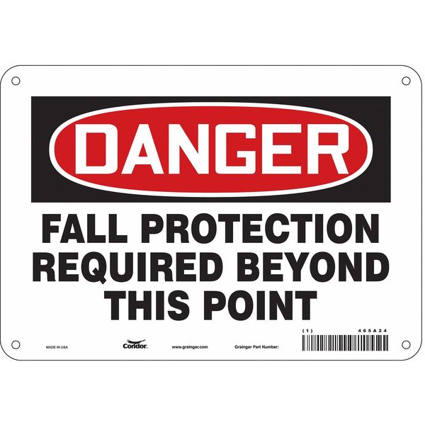 Safety Sign, 7 in Height, 10 in Width, Aluminum, Vertical Rectangle, English, 465A24