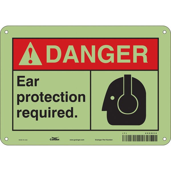 Safety Sign, 7 in Height, 10 in Width, Polyethylene, Vertical Rectangle, English, 466D54