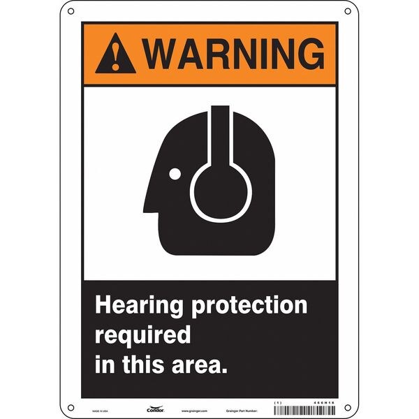 Safety Sign, 14 in Height, 10 in Width, Aluminum, Vertical Rectangle, English, 466H18