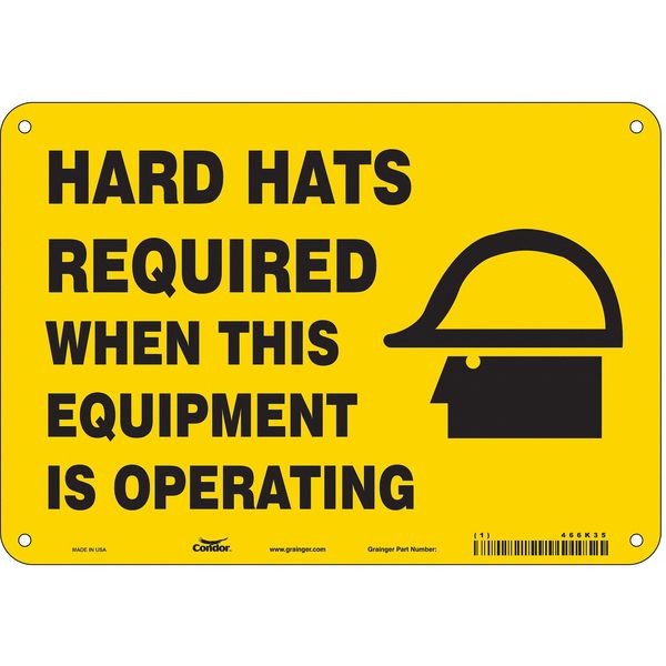 Safety Sign, 7 in Height, 10 in Width, Aluminum, Vertical Rectangle, English, 466K35