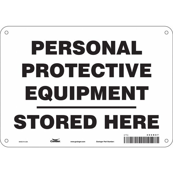 Safety Sign, 7 in Height, 10 in Width, Aluminum, Vertical Rectangle, English, 466N87