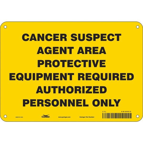Safety Sign, 7 in Height, 10 in Width, Aluminum, Vertical Rectangle, English, 466N93