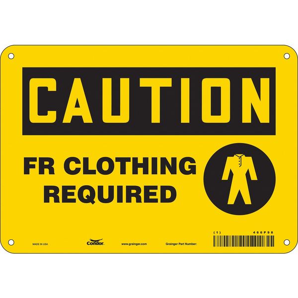 Safety Sign, 7 in Height, 10 in Width, Aluminum, Vertical Rectangle, English, 466P98