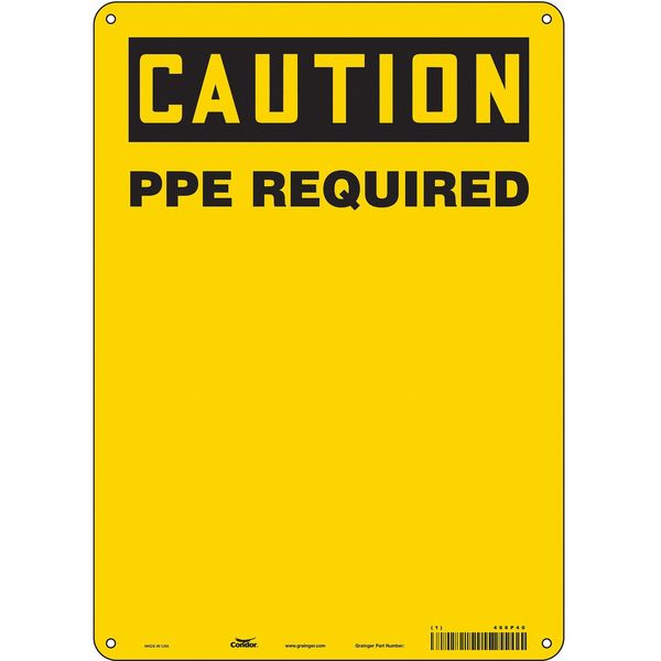 Safety Sign, 14 in Height, 10 in Width, Aluminum, Vertical Rectangle, English, 466P40
