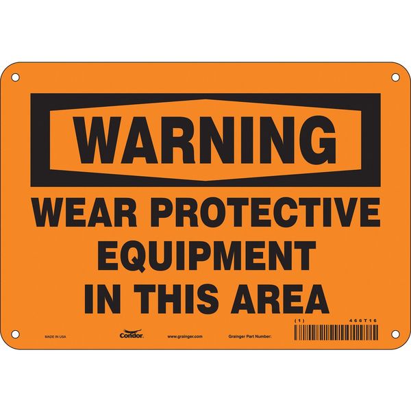 Safety Sign, 7 in Height, 10 in Width, Aluminum, Vertical Rectangle, English, 466T16