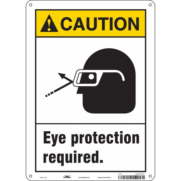 Safety Sign, 14 in Height, 10 in Width, Aluminum, Vertical Rectangle, English, 466U64