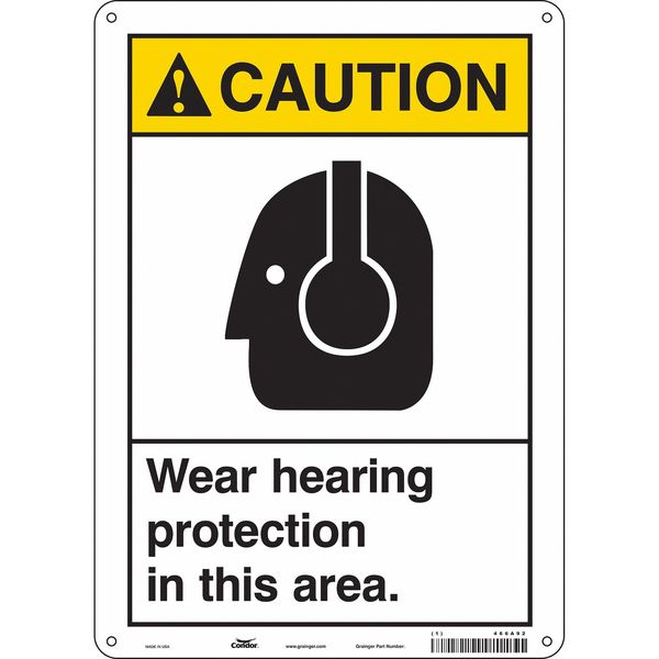 Safety Sign, 14 in Height, 10 in Width, Aluminum, Vertical Rectangle, English, 466A92