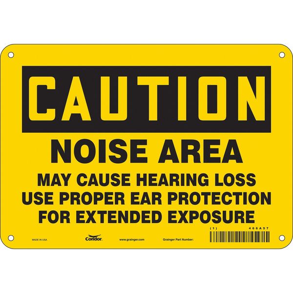 Safety Sign, 7 in Height, 10 in Width, Aluminum, Vertical Rectangle, English, 466A57