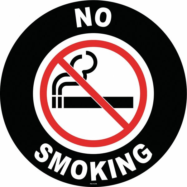 Anti-Slip Floor Sign, 17 in H, 17 in W, Vinyl, Circle, English, FS-17-316