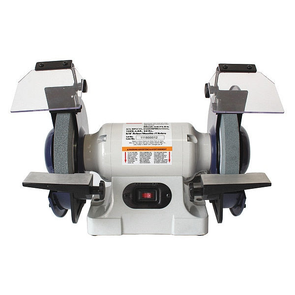 Bench Grinder, 8 in Max. Wheel Dia, 36/60 Grinding Wheel Grit