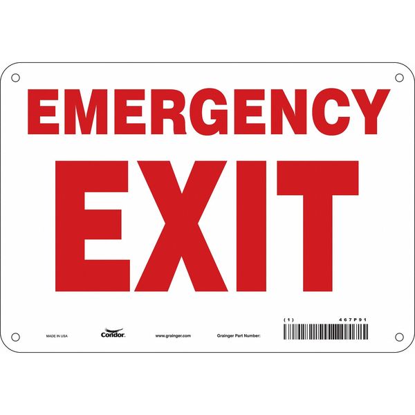 Safety Sign, 7 in x 10 in, Aluminum