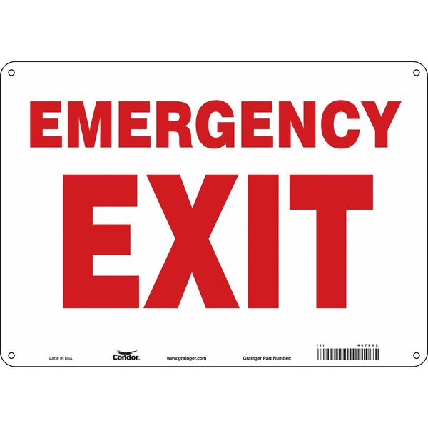 Safety Sign, 10 in x 14 in, Aluminum