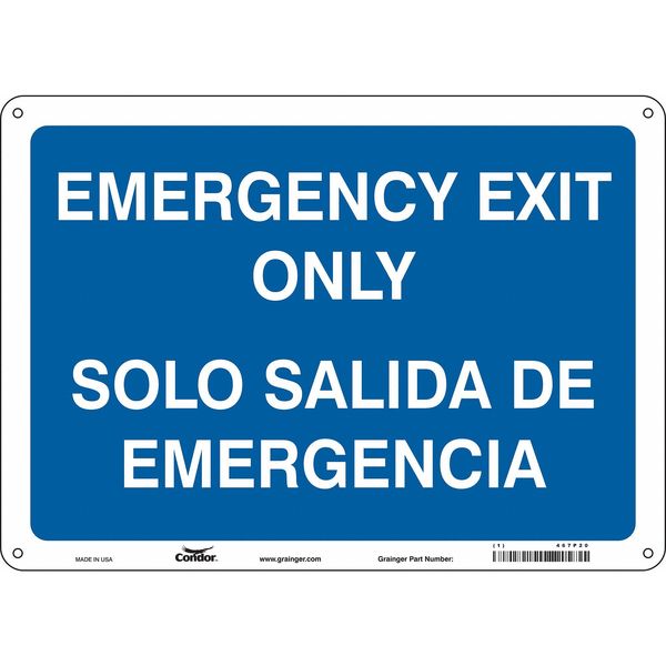 Safety Sign, 10 in x 14 in, Aluminum