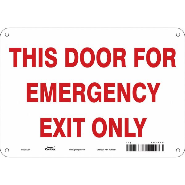 Safety Sign, 7 in x 10 in, Aluminum