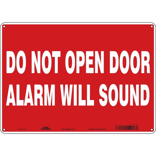 Safety Sign Emergency Exit, 10 in H, 14 in W, Aluminum, Horizontal Rectangle, English, 467P58