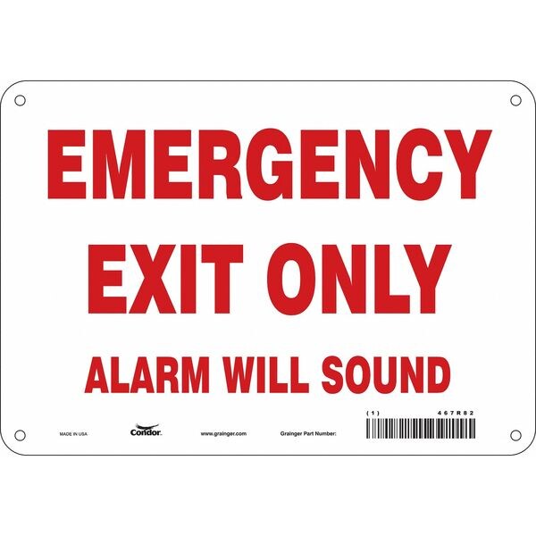 Safety Sign, 7 in x 10 in, Aluminum